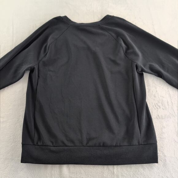 Athleta Seasoft Scoop Neck Sweatshirt Women's Large Black CleanGirl Minimalist - Picture 9 of 9